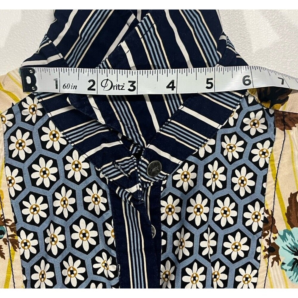 Maeve Anthropologie Buttondown Mini Dress Long Sleeve Pockets Sz 2 Floral Preppy - Picture 6 of 16